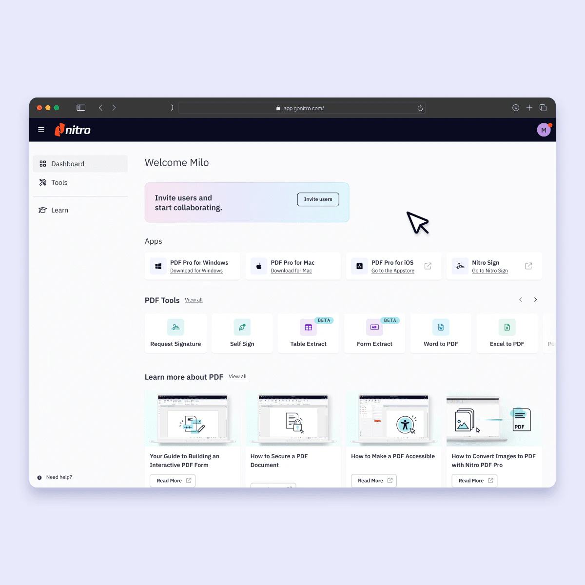 screenshot of Nitro PDF